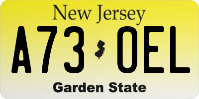 NJ license plate A73OEL