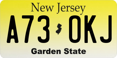 NJ license plate A73OKJ