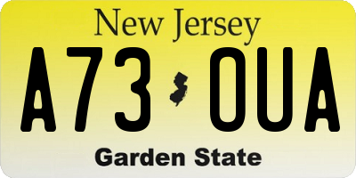 NJ license plate A73OUA