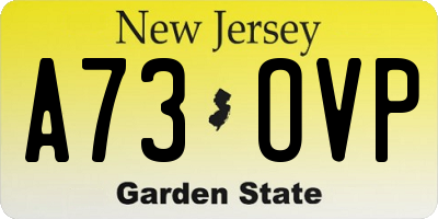 NJ license plate A73OVP
