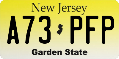 NJ license plate A73PFP