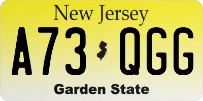 NJ license plate A73QGG