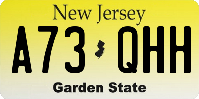 NJ license plate A73QHH