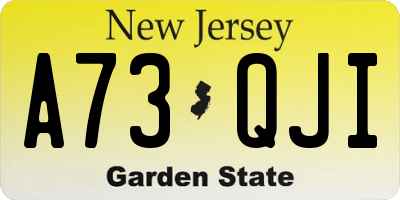 NJ license plate A73QJI