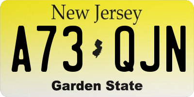 NJ license plate A73QJN
