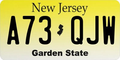 NJ license plate A73QJW