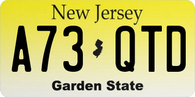NJ license plate A73QTD