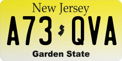 NJ license plate A73QVA