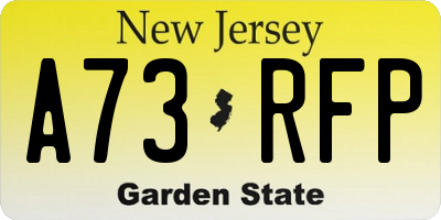 NJ license plate A73RFP