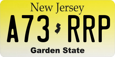 NJ license plate A73RRP