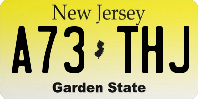 NJ license plate A73THJ