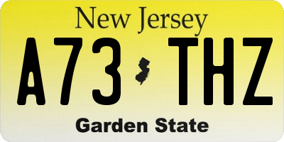 NJ license plate A73THZ
