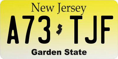 NJ license plate A73TJF
