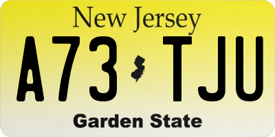 NJ license plate A73TJU