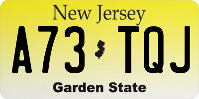 NJ license plate A73TQJ