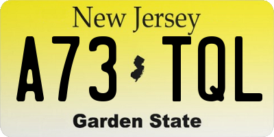 NJ license plate A73TQL