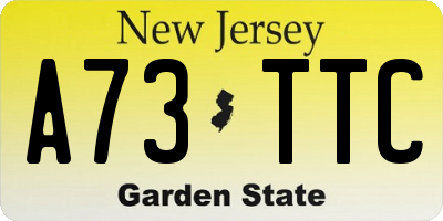 NJ license plate A73TTC
