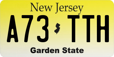 NJ license plate A73TTH