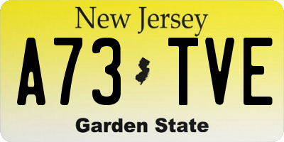 NJ license plate A73TVE