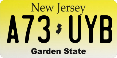 NJ license plate A73UYB