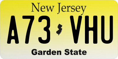 NJ license plate A73VHU