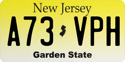 NJ license plate A73VPH
