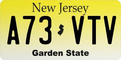NJ license plate A73VTV