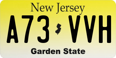 NJ license plate A73VVH