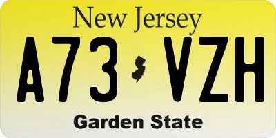 NJ license plate A73VZH