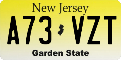 NJ license plate A73VZT