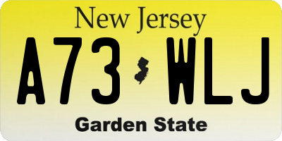 NJ license plate A73WLJ