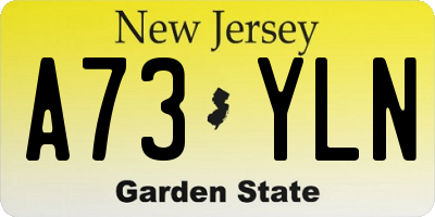 NJ license plate A73YLN