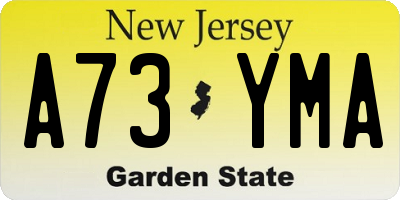 NJ license plate A73YMA
