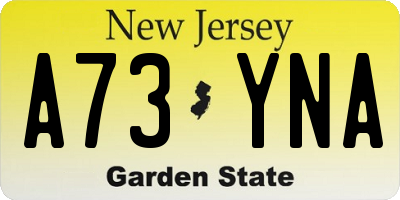 NJ license plate A73YNA