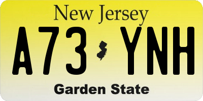 NJ license plate A73YNH