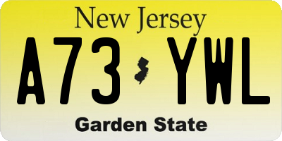 NJ license plate A73YWL
