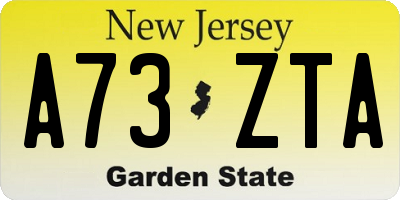 NJ license plate A73ZTA