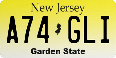 NJ license plate A74GLI