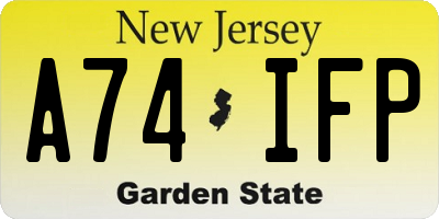 NJ license plate A74IFP