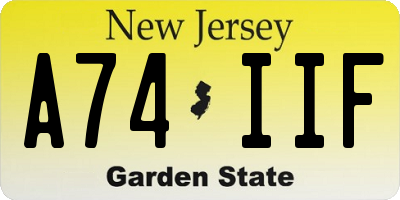 NJ license plate A74IIF