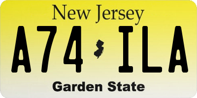 NJ license plate A74ILA