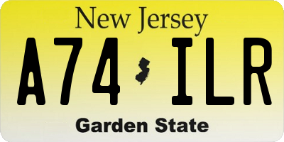 NJ license plate A74ILR