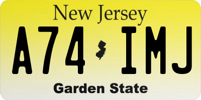 NJ license plate A74IMJ