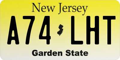 NJ license plate A74LHT
