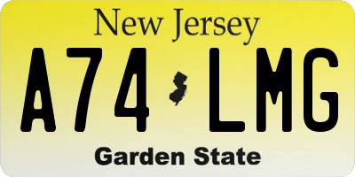 NJ license plate A74LMG