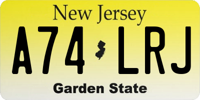NJ license plate A74LRJ