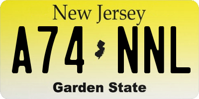 NJ license plate A74NNL