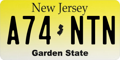 NJ license plate A74NTN