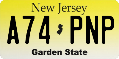 NJ license plate A74PNP