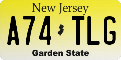 NJ license plate A74TLG